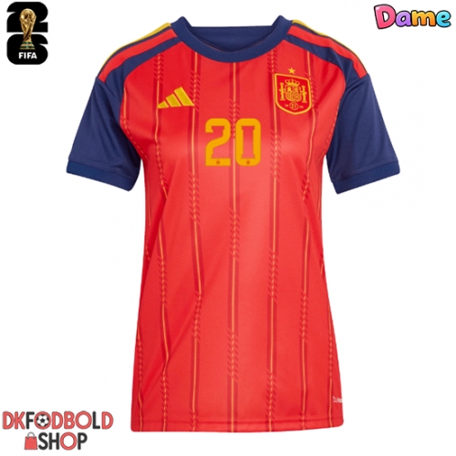 Spanien Pedri Gonzalez #20 Hjemmebanetrøje Dame VM 2026 Kort ærmer